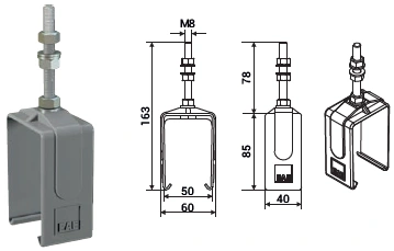 Пластиковая скользящая подвеска TB5